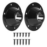 TonGass (2-Pack Black RV Table Base (Standard Size) - Aluminum Pedestal Table Base Flange - Table and Floor Mounting Base with 6 Mounting Holes - Includes Mounting Screws