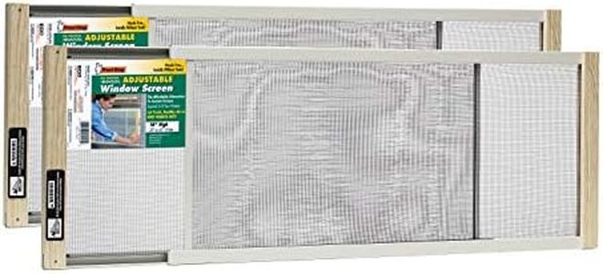 Frost King 2AWS1045 WB Marvin Adjustable Window Screen, 10in High x Fits 25-45in Wide (2-Package), Natural