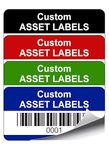 2000 Personalised Custom Barcode Asset Tag Labels - 38mm x 20mm Permanent Synthetic PP Labels - Simply Choose a Colour, Add Text and Identify Numbers Required - (P/NO. CALB3)