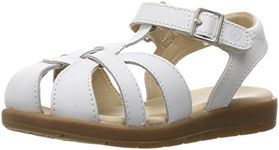 Stride Rite baby girls Summer Time (Toddler/Little Kid) Fisherman Sandal, White, 5 Wide Toddler US