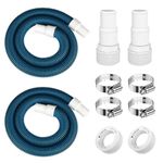 1 1/2" Swimming Pool Filter Hose Replacement Kit, 1.5" Above Ground Pool Filter Hose Suitable for Filter,Pump,Vacuum and Skimmer(6 Feet,2 Pack)