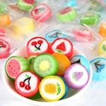 Fruit Slices Candy - Hard Candy Bulk 1 lb Bag of Individually Wrapped Small Candy Fruit Slices (approx. 118 pcs) Hard Candies Assortment - Great for Candy Buffet - Office Candy - Treat Bags