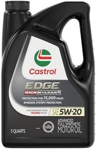 Castrol EDGE High Mileage 5W-20 Advanced Full Synthetic Motor Oil, 5 Quarts