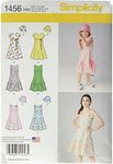 Simplicity 1456 Girl's Dress with Bodice Variations and Hat Sewing Patterns, Sizes 3-6