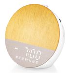 GARAID Sunrise Alarm Clocks, Wake Up Light with Sunrise Simulation, Dual Alarms, Snooze, White Noise Machine Sleep Aid with 30 Natural Sounds, Bluetooth 5.3, 18 Color Modes, Gift for Heavy Sleeper/Kid