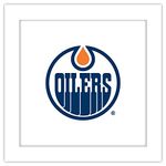 Gallery Pops NHL Edmonton Oilers - Primary Logo Mark Wall Art, White Framed Version, 12" x 12"