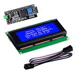 GeeekPi IIC/I2C 2004 20x4 Character LCD Module Display, Support I2C Protocol, LCD 2004 Module Shield for Arduino Uno Raspberry Pi