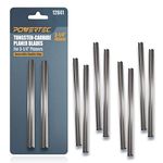 POWERTEC 12841-P5 3-1/4" Tungsten Carbide Hand Held Planer Blades Replacement for Black&Decker, Bosch, DeWalt, Hitachi, Makita, Porter Cable, Ryobi, Stanley, Wen - Set of 10