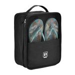 MOKETT Travel Shoes Bag Waterproof Storage Shoes Pouch Holds 3 Pairs of Shoes for Travel and Daily Use (Black,L)