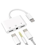 USB C to 3.5mm Audio Adapter(3in1)Dual Type C Charger Headphone Jack Dongle for Apple IPhone15 Pro Max Plus Ipad Pro Air Mini Car Stereo AUX Splitter for Samsung Macbook Pro Charging Cable Accessories