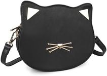 Gladdon Cat Crossbody Bag for Teen Girls Women Novelty Cute Purses Birthday Gift for Girl Black