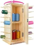 Pink Power 84 Spools Thread Holder Stand - 360° Full Rotating Wooden Thread Holder - Thread Rack - Embroidery Thread Organizer - Thread Storage box for Sewing, Quilting, Jewelry, and Hair-Braiding