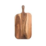 JF JAMES.F Serving Board, 15x7.5x0.6 Inch Acacia Wood Cutting Board with Handle Wooden Cheese Board Charcuterie Boards Wood Board for Food Bread Fruit