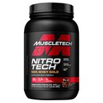 Muscletech Nitrotech 100% Whey Gold,907G (2Lbs),Double Rich Chocolate,Primary Source-Whey Protein Isolate,24G Of Pure Protein For Enhanced Lean Muscle,Strength&Recovery,Gluten Free,Vegetarian