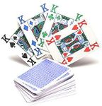 Copag 4 Colour 100% Plastic Playing Cards Poker Size Jumbo Index (Blue Back)