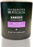 Pecksniff's Relax Candle - 3 Wick, 19.4 oz, 550g - Long-Lasting RelaxFragrance - Soothing Ambiance for Home Decor - Elegant Dark Green Design