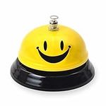 1 Pieces Call Bell,Desk Bell, Service Call Bell Metal for Hotel Restaurant Counter Desk Bell Ring Call Front Desk Kitchen Bar Service Call Desk (Yellow)