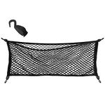 VEHIRIE Truck Bed Cargo Net Organizer 40x110 cm Adjustable Elastic Trunk Mesh Car Rear Storage Net with ABS Hooks Cargo Net for Van, SUV, Pickup Trucks, Chevrolet Silverado, FT150, GMC