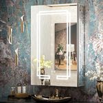 TokeShimi Bathroom Medicine Cabinet with Mirror Front Light + Side Light 5" D x 20" W x 32" H