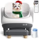 Large Automatic Litter Box Open Top, MeowWhimsy S7 Pro Self Cleaning Litter Box, App Control-No Scoop, Odor-Free, Extra Large Electric Kitty Litter-Boxes for Multi-Cat, Includes Pedal Mat, Bags