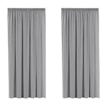 H.Versailtex 2 Pieces Blackout Pencil Pleat Curtains Draperies Room Darkening Thermal Insulated Energy Saving Drapes for Living Room with Two Free Tiebacks - Grey, 46" by 54"