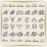 Acevegue Temporary Tattoos, Waterproof Fake Tattoos for Women Men Adults - Constellations Sun Moon Lines and More, Semi Permanent Transfer Paper Stickers for Makeup Accessories Decorations -15 Sheets
