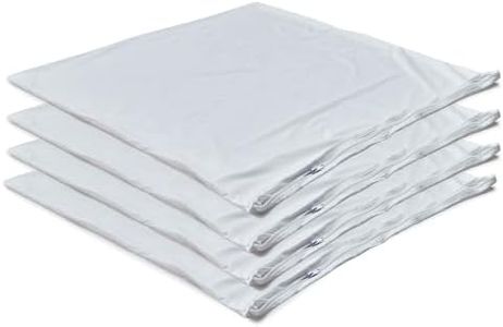 4 Pack Waterproof Down Feather Proof Pillow Protectors with Zipper 20x20 Zippered Pillow Covers for Square Throw Pillow