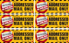 PRIBOY.ca: Value pack Universal No Junk Mail Universal mailbox stickers (6 pack). Fits smaller mailbox cells in condominiums and older community mailboxes.