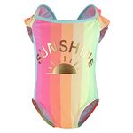 TIZAX Swimming Costume Girls Toddler One Piece Swimsuit Kids Swimwear Multicolor 7-8 Years