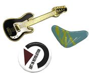 thecostumebase BTTF Jacket Pin Set of 3 Guitar Boomerang Art Revolution Replica McFly, one size