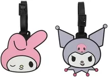 My Melody & Kuromi Luggage Tag 2-Pack - Adorable Travel Companions!