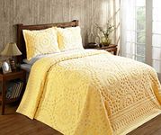 Better Trends/Pan Overseas BSRQUYE Rio Chenille Bedspread Yellow, Queen