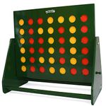 Big Game Hunters Maxi 4 in a Row | Giant Garden Game | Beautiful Large Hand Painted Jumbo Connect 4 Green Frame | 61.5cm x 58.5cm | Giant Connect 4 Outdoor Game for Kids & Adults