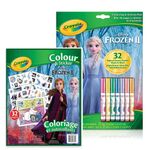 Disney Frozen Colouring & Activity Pad bundled with Disney Frozen Colour & Sticker Book by Crayola