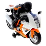 Toyshine Remote Control R1 Motorbike Toy with Light and Sound, 360 Degree Rotation