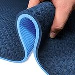 Yoga Mat 1/3 inch QMKGEC Exercise Mats 8mm TPE Non-Slip Extra Thick High-Density Eco Friendly for Yoga, Workout,Pilates, Yoga Mats for Women Men