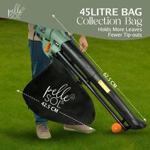Pelle Sol 3300W Leaf Blower Vacuum – Powerful Garden Tool
