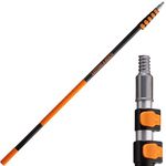 7-24 ft Long Telescoping Extension Pole - Multi-Purpose Extendable With Universal Twist-on Metal Tip - Lightweight and Sturdy for Painting, Dusting and Window Cleaning