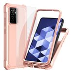 Ailiber for HMD Vibe Case with Screen Protector, Tracfone HMD Vibe Dual Layer Phone Case, Shockproof Corners TPU Bumper, Slim Silicone, Rugged Protective Cell Cover Case-Rose Gold