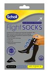 Scholl Flight Socks - Clinically Proven Compression Socks for Flight Travel - Help Prevent Swollen Ankles and Deep Vein Thrombosis (DVT) - Sheer - Size 9-12, 1 Pair