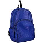 Eastsport Mesh Beach Backpack, College Bookbag, Lightweight See Through for Travel, Swim, Gym, 17.5 Inches