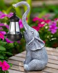 Goodeco Elephant Statue for Garden Decor with Gift Appeal - Ideal Gifts for Women, Mom or Birthday, Beautifully Crafted Outdoor & Home Decor Made Easy to Wow Your Guests (Elephant)