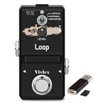 Vivlex LN-332AS Looper Loop Station Guitar Pedal Mini Loop Recording for Electric Guitar & Bass with 1GB Memory Card, 10 Minutes of Looping, Unlimited Overdubs, ½SPEED, NORMAL and REVERSE Mode