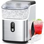 COWSAR Nugget Ice Makers Countertop, Soft Chewable Crushed Ice Maker Machine, Portable Pebble Ice Maker Countertop, 34Lbs/Day, Self-Cleaning, One-Button Operation Ice Machine for Home Kitchen Party