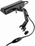 K&M 122e Music Stand Light Black - 16cm Steel Lampshade, 2500 Lux Brightness, Max 25W 2m Cable Length