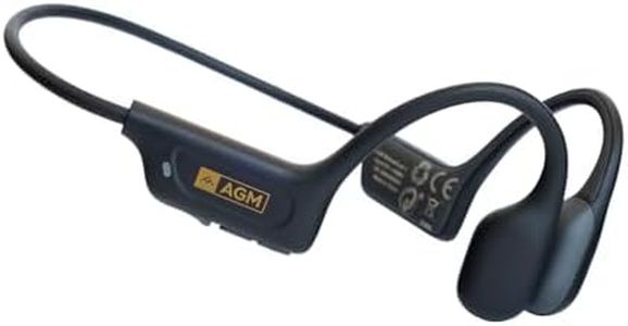 AGM MotionBuds Running Headphones, Open-Ear Sport Headphones with Voice Assistant Support, Bluetooth 5.4, IP68 Waterproof, 12H Playtime for Sport & Daily Use, USB-C Fast Charge, Black