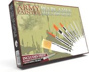 The Army Painter Wargames Mega Brush Set - 10 Miniature Paint Brushes Including Free Masterclass Kolinsky Sable Hair Brush and Detail Paint Brush with Fine Tip - Miniature Painting Kit for Wargamers