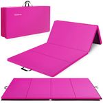 BalanceFrom BFGR-01PK All-Purpose Extra Thick High Density Anti-Tear Gymnastics Folding Exercise Aerobics Mats, 4' x 10' x 2", Pink, One Size