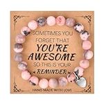 Inspirational Valentines Day Gifts for Her Birthday Gifts for Women Adults Natural Stone Bracelets Gifts for Teenage Girls Teen Girl Gifts Unique Friendship Gifts for Friends Female Sister Girlfriend
