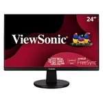 ViewSonic VA2447-MH 24 Inch Full HD 1080p Monitor with Ultra-Thin Bezel, AMD FreeSync, 75Hz, Eye Care, and HDMI, VGA Inputs for Home and Office